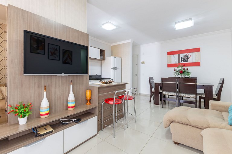 Apartamento em Bombas - Ótimo para Famílias - 2 dorms 5 pess