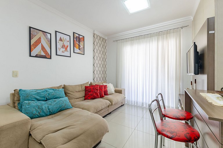 Apartamento em Bombas - Ótimo para Famílias - 2 dorms 5 pess