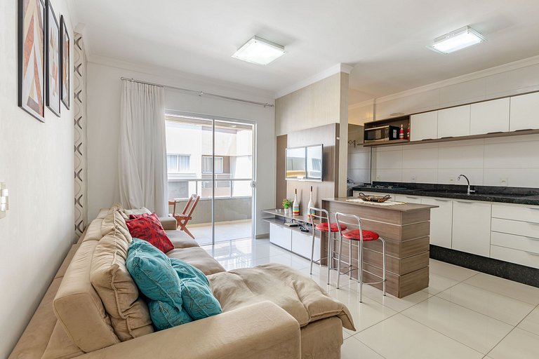 Apartamento em Bombas - Ótimo para Famílias - 2 dorms 5 pess
